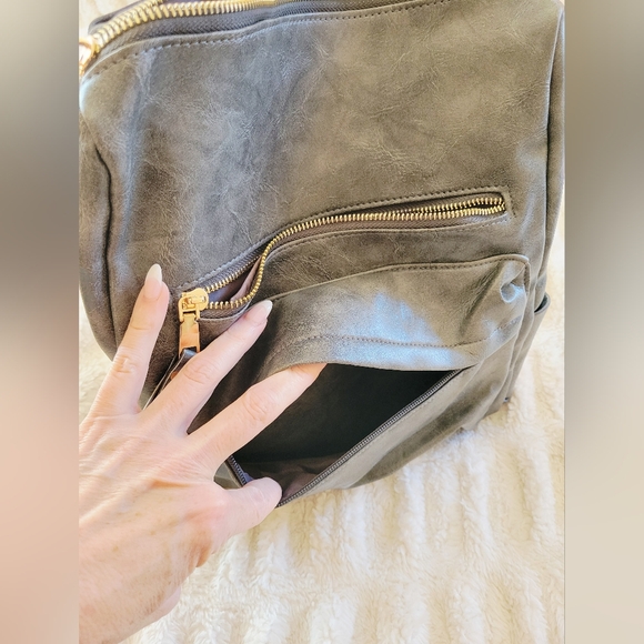 New Faux Leather Backpack - Picture 5 of 9